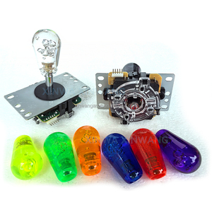 Wireless <strong>USB</strong> <strong>Controller</strong> <strong>Arcade</strong> Stick One Player Game DIY Kit with 30mm clear Push Button Happ Joytsick