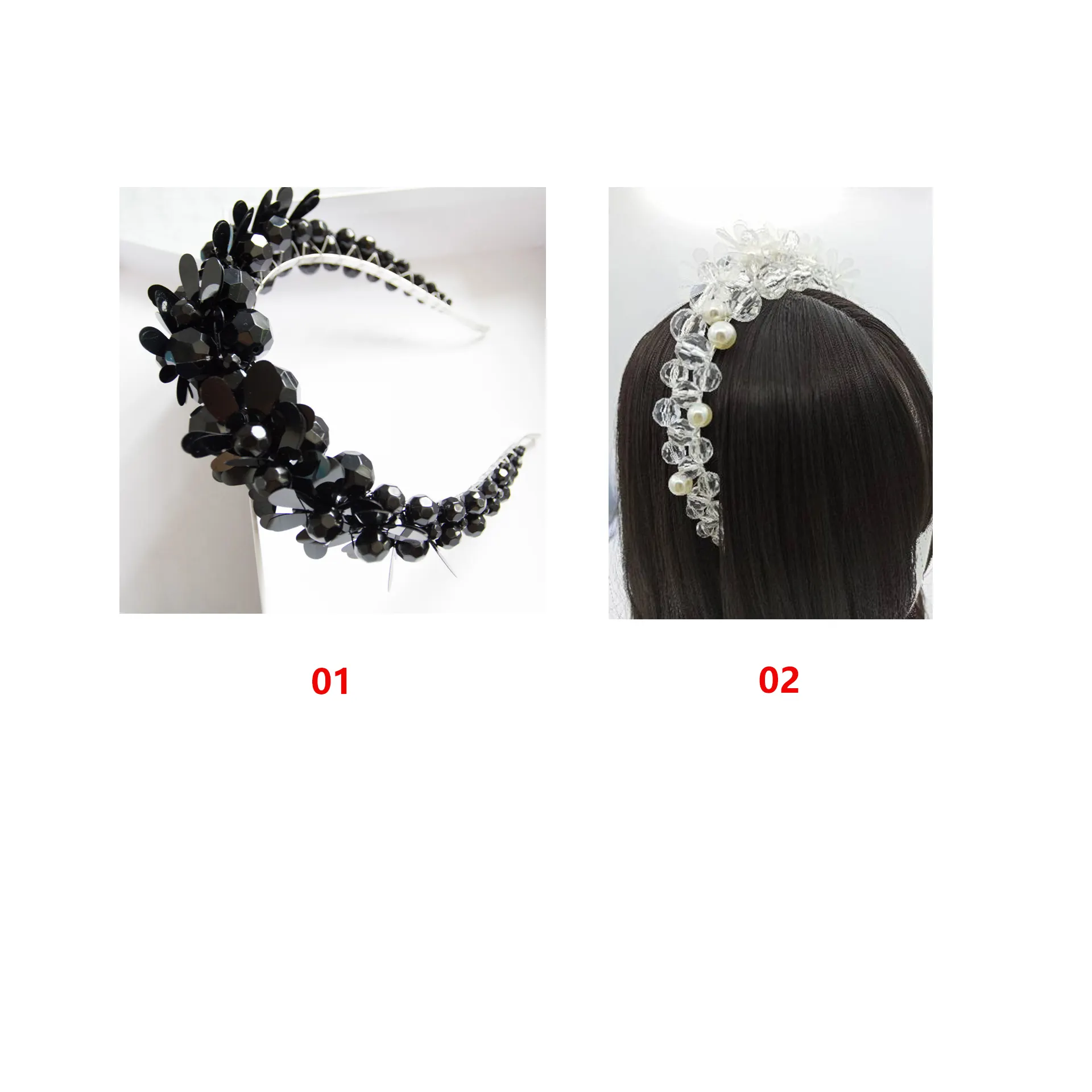 F0394 Coroas De Casamento Nupcial de Luxo Cristal Preto Elegante Headband Acessórios Para o Cabelo Em Estoque Venda Quente Cabelo Jóias Com Brinco