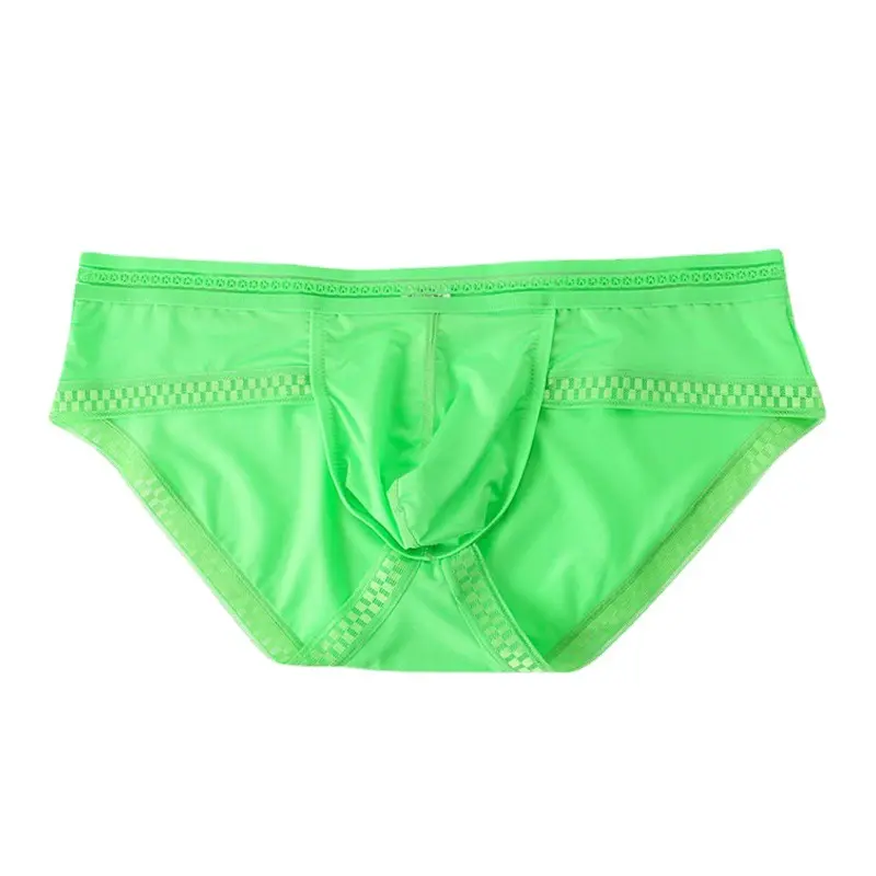 Ice silk panties for men Sexy men's low-waist semi-transparent briefs Spot underwear