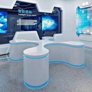 Shaped Science Technology Sense Sample Products Cabinet Creative Circular <strong>Center</strong> Island for Booth Exhibition Hall Customization - Product Image 2