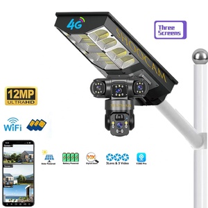กล้องติดถนนพลังงานแสงอาทิตย์12mp กันน้ำกลางแจ้ง PTZ 360องศาอินเตอร์คอม AI ระบบติดตามวิดีโอการ์ดหน่วยความจำ - Product Image 1