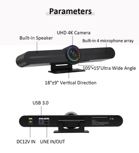 Профессиональный USB цифровой зум HD автоматическая фокусировка веб-камера 4K веб-камера для видеоконференций с микрофоном и динамиком - Product Image 3