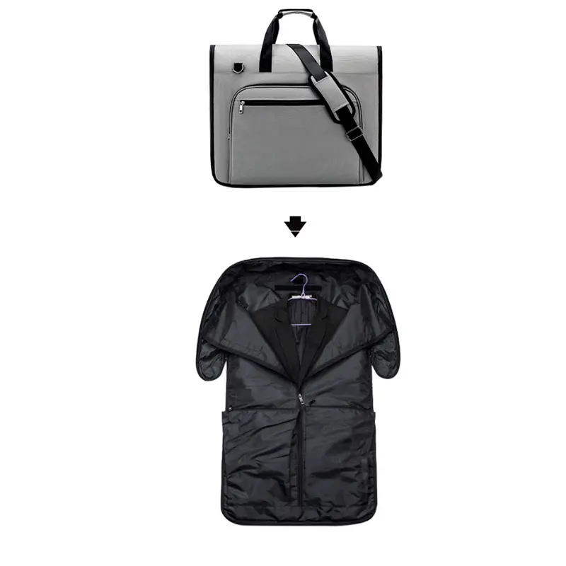 Bolsa de viaje de equipaje inteligente a prueba de agua para hombre, traje de ropa, bolsas de lona negras de mano, bolsas de almacenamiento, cubierta de almacenamiento