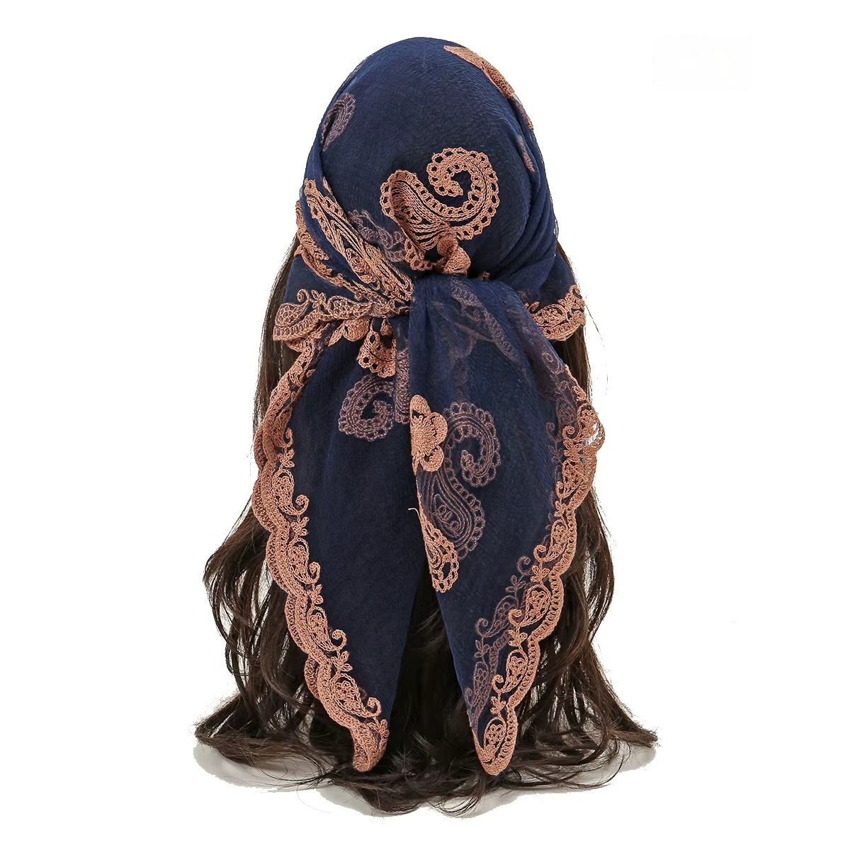 Cashew flower navy blue