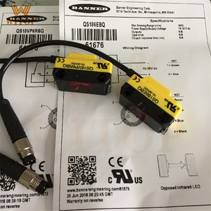 Banner <strong>QS18VP6LPQ8</strong> Photoelectric Sensor Original New Touch Button with Momentary Action Optical Switch with Sensor Cable - Product Image 2