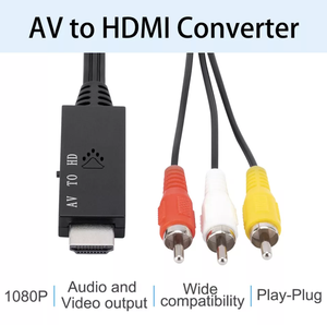 Adaptador RCA a HDMICable AV a HD Convertidor de audio y video 3RCA a HD 1080P - Product Image 4