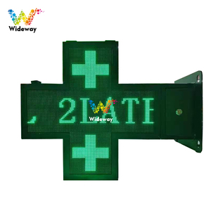 Señal de Cruz de farmacia, pantalla led personalizada para exteriores, tienda de farmacia a todo Color, instalación fija, señal led, visualización de mensajes