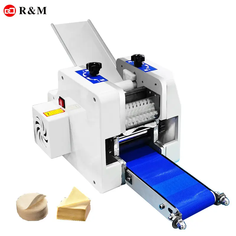 RM Small hot sale commercial atomatic dumpling wonton wholesale springroll wrappers making machine 2 3 4 5 6 7 inch 7inches wide