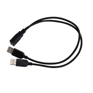 USB 2,0 A hembra a doble USB macho Cable adaptador Hub DE DATOS Divisor de potencia Cable de carga USB Cable de extensión