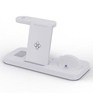 Six-in-One折りたたみ式ワイヤレス充電器Apple for Samsung for Huawei携帯電話用15W出力パワーUSB入力インターフェース - Product Image 1