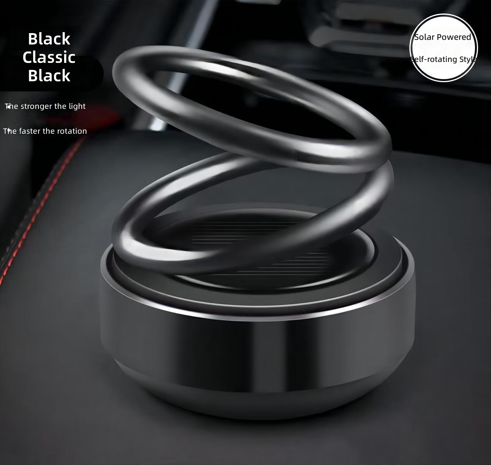 Solar-powered double-ring aromatherapy resin-black fragrance pad