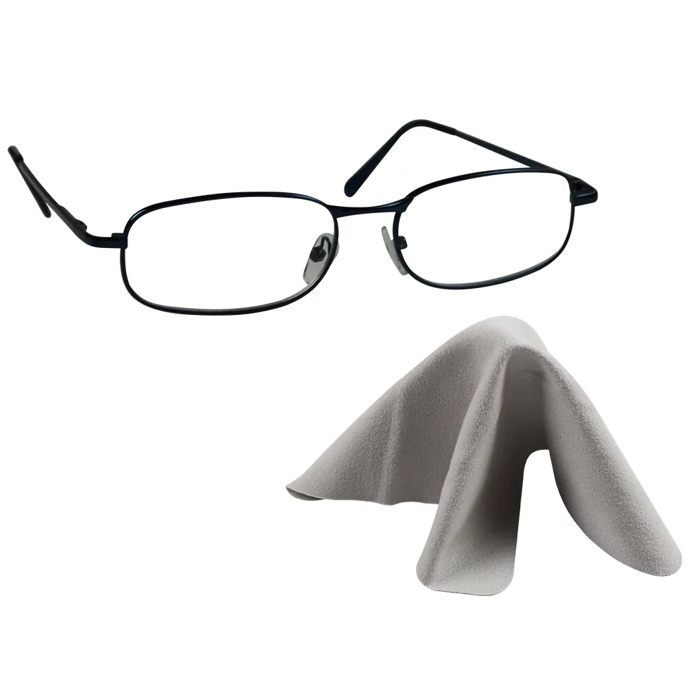 Impresión de superficie de gafas de microfibra, logotipo personalizado de seda, tela de limpieza de embalaje
