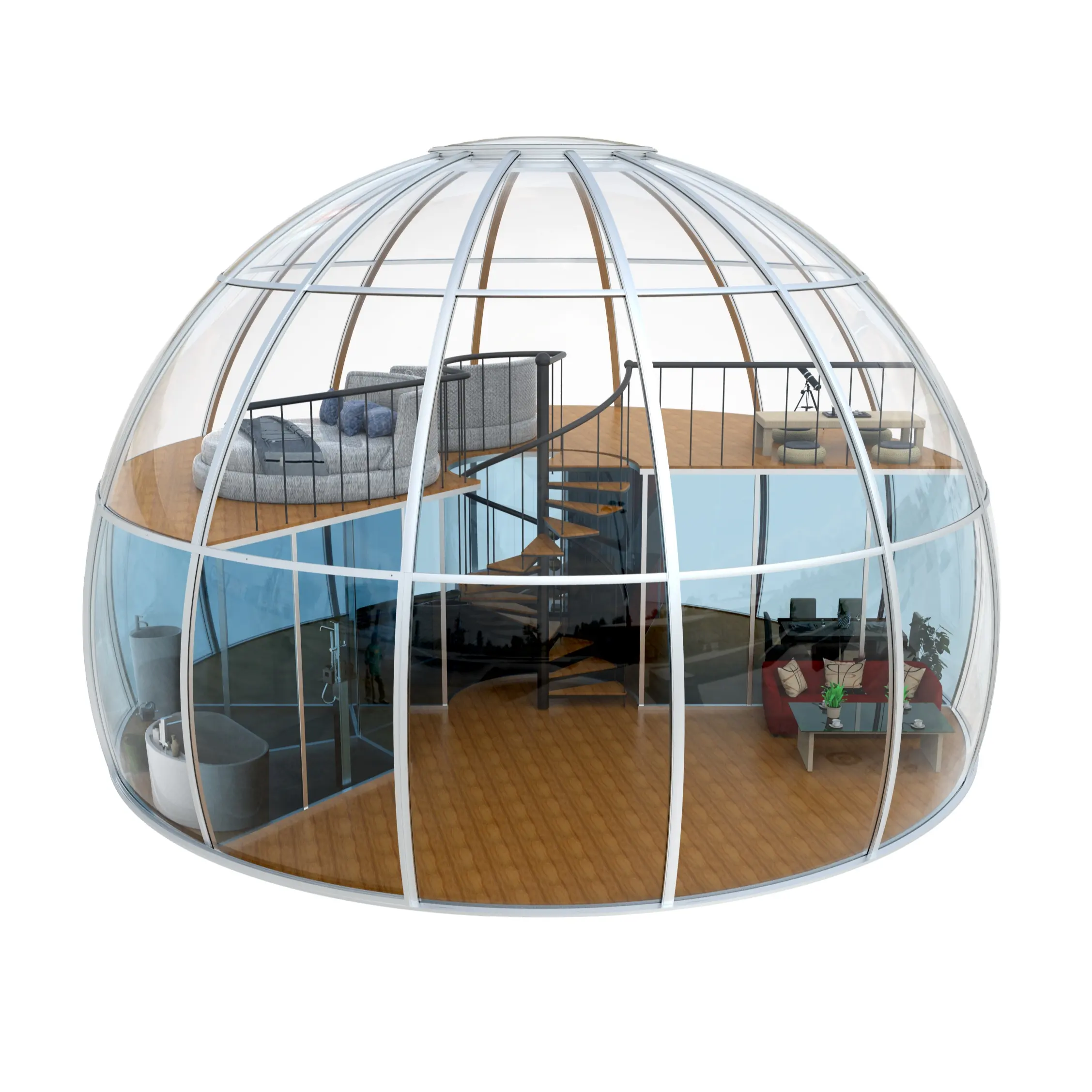 Tragbares mobiles Outdoor-Camping-Pod-Haus mit Zimmer vermietung Bubble Hotel Room Dome Tent