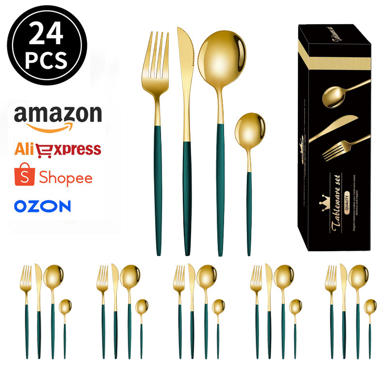 Green gold 24-piece set