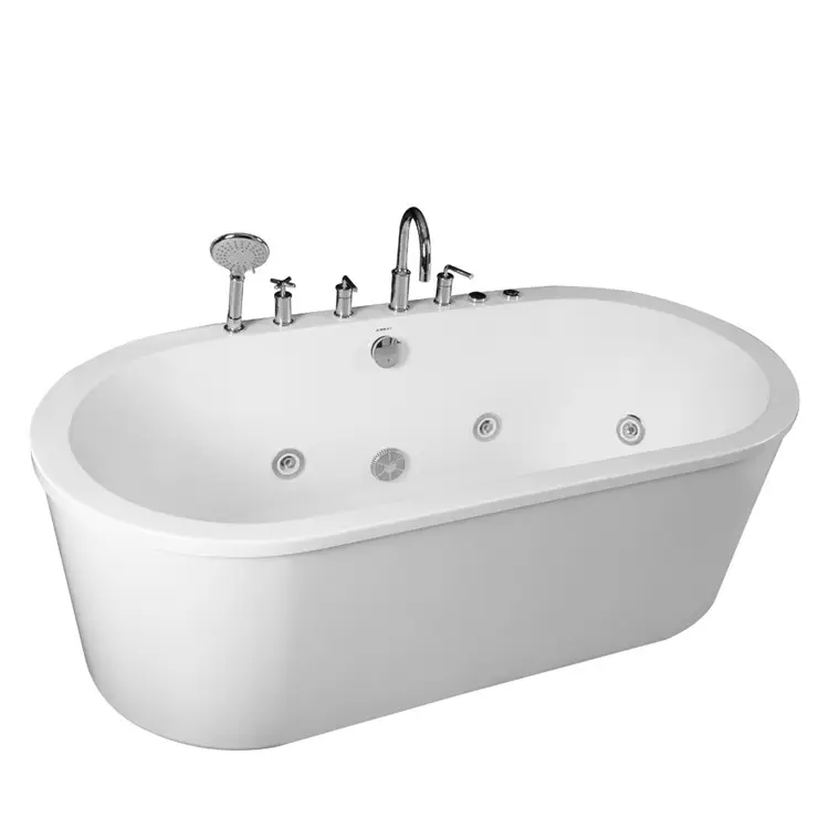 JOMOO Luxus ovale freistehende Badewanne Ergonomisches Design Badezimmer massage Badewanne mit hydraulischer Massage funktion