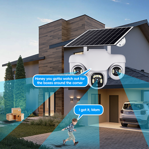 V380 Pro 6K Visión nocturna Tres lentes Ptz CCTV Cámara IP Triple lente 4G Exterior 3 lentes Cámara de seguridad solar con sensor de movimiento - Product Image 6