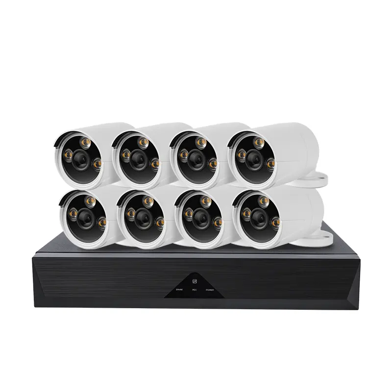 Sistema de cámara de seguridad cctv inalámbrica, kit de nvr con wifi, 8 canales, 1080p