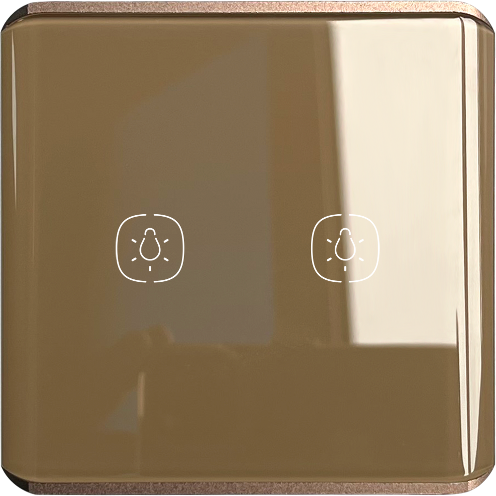 2gang Lighting switch-Chocolate