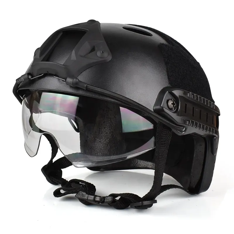Warwolf esportes ao ar livre capacete protetor para CS Wargame PJ tático capacete rápido com óculos