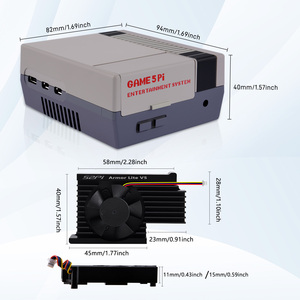 GeeekPi Game 5Pi NES 5Pi Style Case Kit ABS 3510 Ventilador de refrigeración funcional Disipadores de calor Destornilladores para Raspberry Pi 5