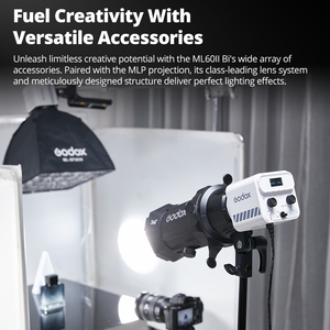 Godox ML60IIBi Zweifarbiges LED-Video licht, tragbares 70-W-COB-Dauerlicht mit kontinuierlicher Ausgangs beleuchtung 2800K-6500K APP Control Handheld-LED-Licht - Product Image 3
