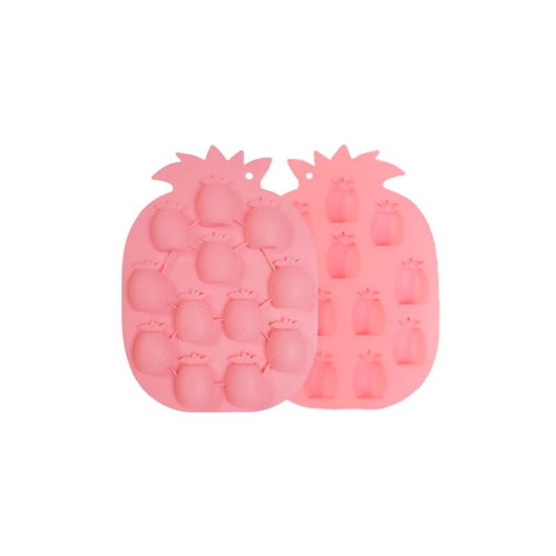 12-piece pineapple ice tray pink
