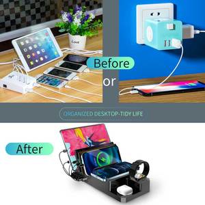 แท่นชาร์จโทรศัพท์มือถือแบบ8 In 1,แท่นชาร์จ Usb Type-C 4พอร์ต65วัตต์สำหรับอุปกรณ์ Apple และโทรศัพท์มือถือไร้สายทุกรุ่น - Product Image 3