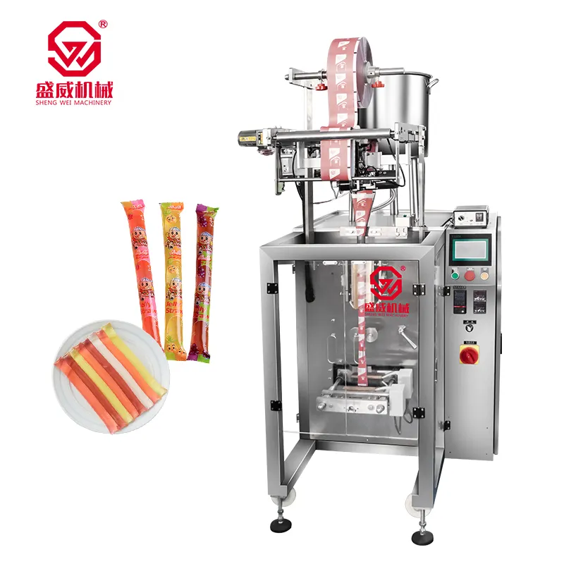 Shengwei Machinery automatic ice lolly bar popsicle stick confezionatrice jelly ice pop packing machine