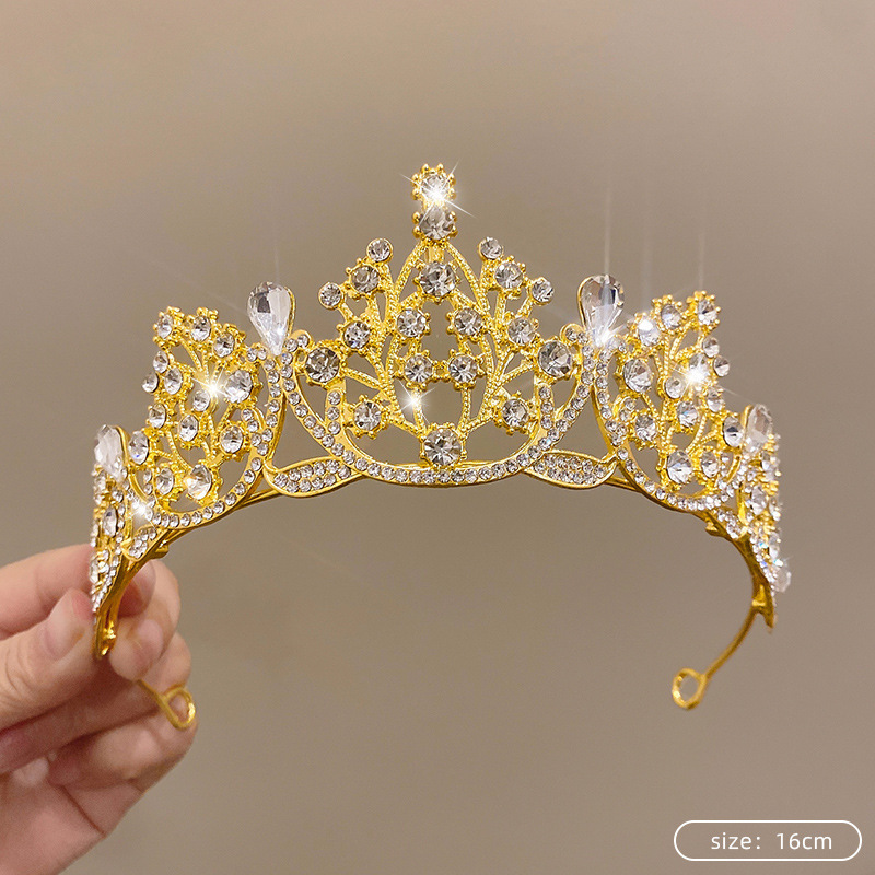 Metal branch rhinestone crown
