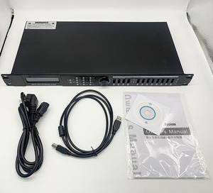 Sistema de sonido profesional, procesador de audio digital DSP, 4 entradas y 8 salidas