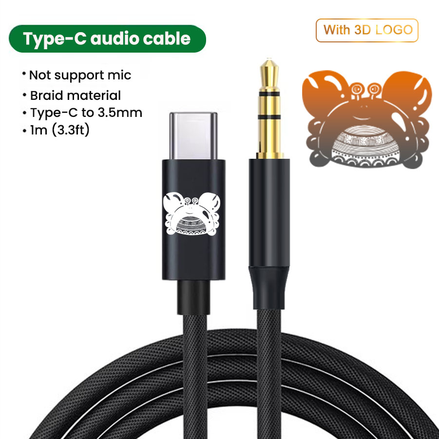 2D Black - AUCB102B(Type-c to 3.5mm)