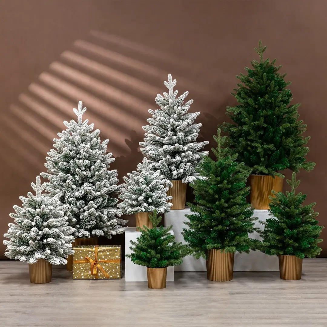 45-120cm nuovo stile Desktop simulazione albero di natale decorato piccolo albero di natale prodotti per la decorazione di natale