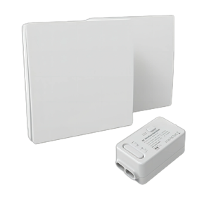 シンプルなワイヤレスライトスイッチキットIP65 IP66バッテリーフリーガラススイッチ家庭用Zigbee WiFiセット1レシーバー2ライトスイッチ - Product Image 1