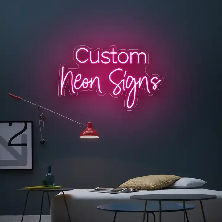 Entrega rápida Letrero de neón de luz LED personalizado SIN MOQ dropshipping para habitación fiesta de cumpleaños decoración de la boda en casa