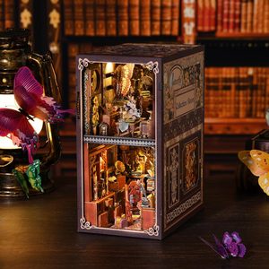 Hamaileon ahşap bulmaca kelebek YM03 kitap biter 3D kitap Nook kiti raf eklemek ev dekor zanaat DIY kitap Nook ile tozluk - Product Image 6