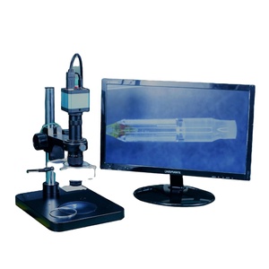 Microscopio Digital de 14MP, 1080P, 42X-600X, Zoom, lente de montura C, microscopio estéreo Industrial USB con pantalla LCD de 17 pulgadas - Product Image 1