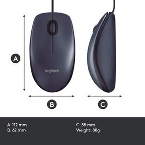 Logitech M100R Kabel gebundene Maus Optische 1000Dpi Maus für Computer Ergonomische Maus Laptop Computer Mäuse für PC Windows - Product Image 6