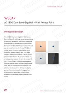 Wholesale <strong>IP</strong>-COM W36AP AC1200 Dual Band Gigabit In-Wall Access Point PoE Ipcom 86mm <strong>Wifi</strong> ap <strong>Ip</strong> Com Router - Product Image 6