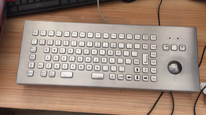 IP65 waterproof o teclado de aço inoxidável mecânico do quiosque do número do metal industrial com touchpad ou trackball