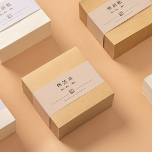 400张牛皮纸棕色便笺4*4英寸自粘便笺立方体办公室研究日常使用强粘备忘录立方体垫 - Product Image 6