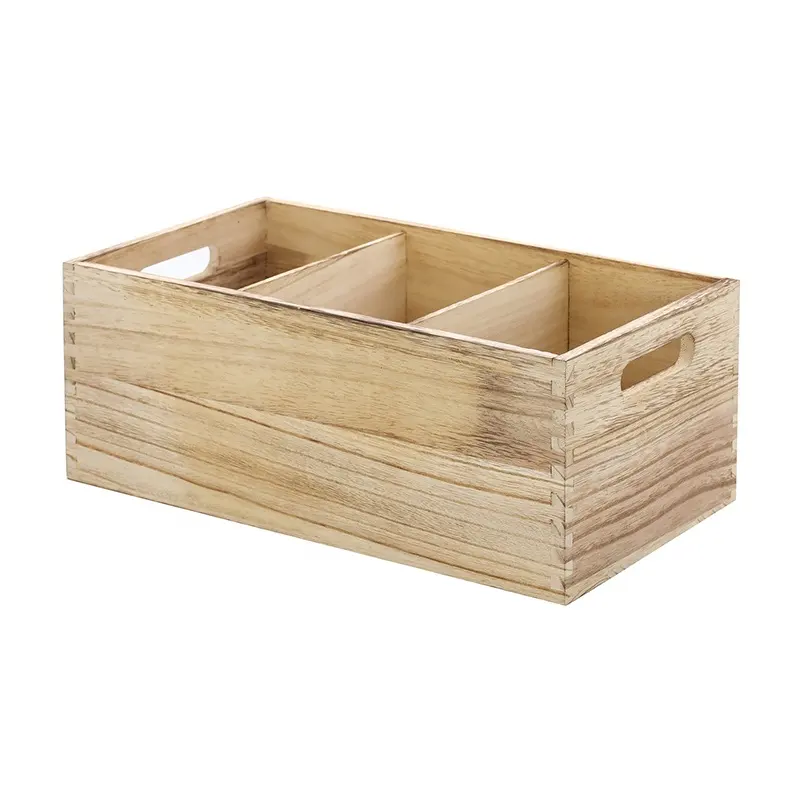 Caja de almacenamiento hecha a mano con acabado Natural de diseño duradero, cajas de frutas de madera, nuevas cajas de madera con pantalla decorativa Vintage