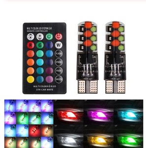 Yosovlamp T10 t10 rgb cob ampul uzaktan kumanda ile çoklu renkler oto araba led iç müzik t10 rgb led araba değiştirme LED lamba - Product Image 2