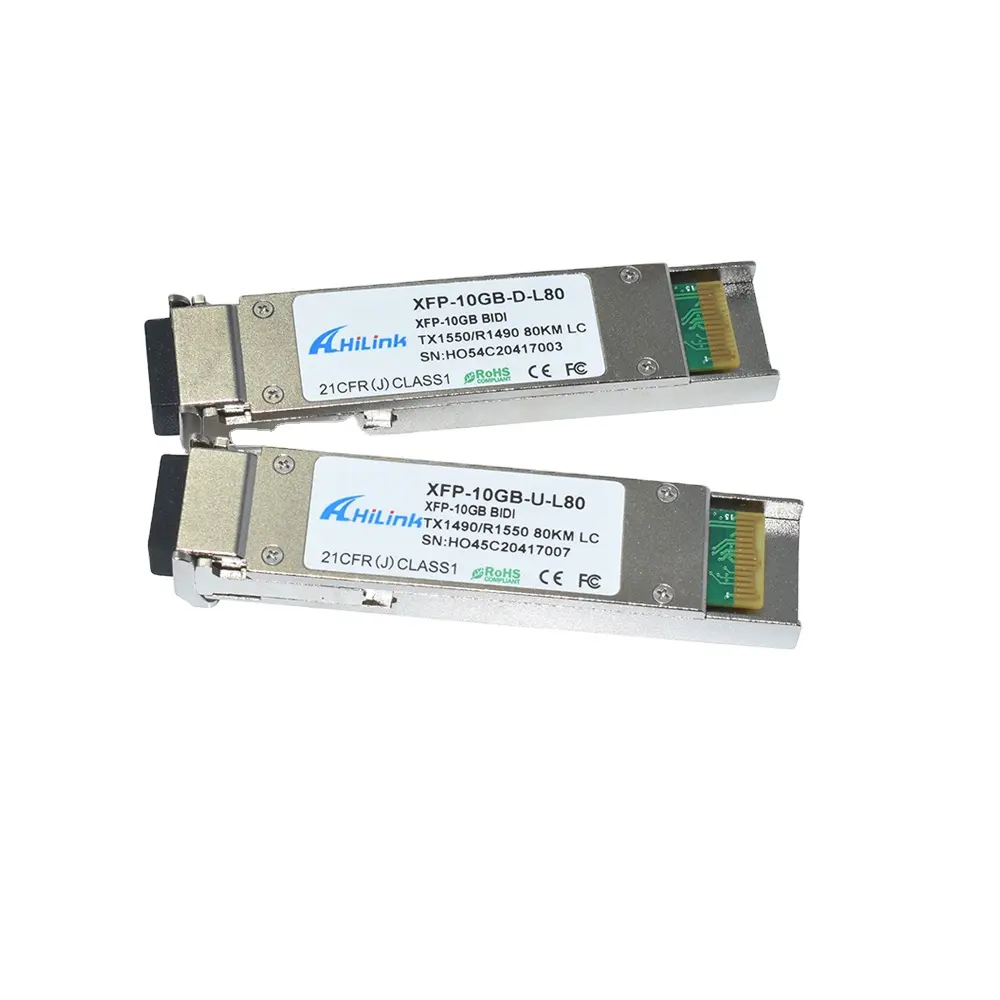 10 г WDM одноволоконный 1490 нм 1550 нм 80 км XFP SFP + Модуль LC разъем с DDM