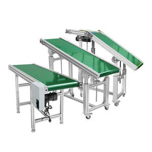 Línea de montaje de producción de cinta transportadora de PVC plana Mini Industrial de altura ajustable fácil de limpiar Sistema de máquina de cinta transportadora - Product Image 1