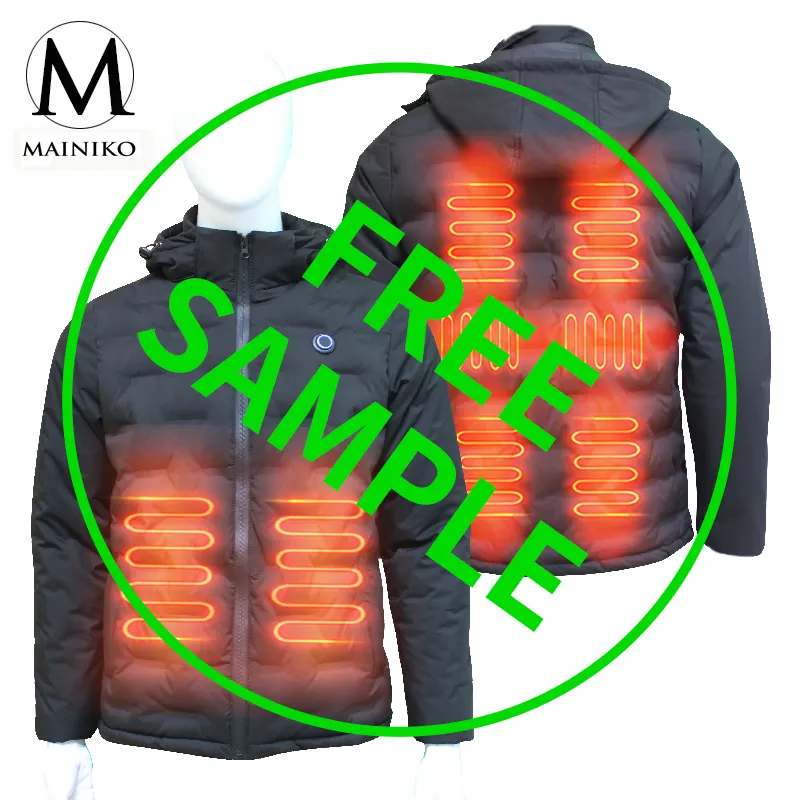 Chaqueta de calefacción eléctrica recargable por USB, chaqueta impermeable para hombre, chaqueta universitaria, blusa para invierno, soporte informal, 100% poliéster