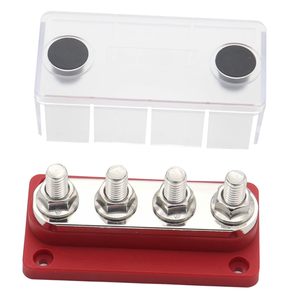 Kapak ile 300A yüksek akım bara 4-Way M8 M10 çıtçıt güç dağıtım bloğu Max 48v bara kutusu DIY - Product Image 3