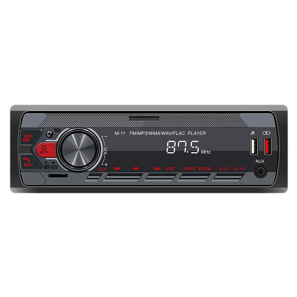 Hikity — autoradio stéréo M11 avec lecteur MP3, 1-DIN, unité principale, FM, récepteur de multimédia numérique, stéréo, encastrable dans tableau de bord, 1 DIN