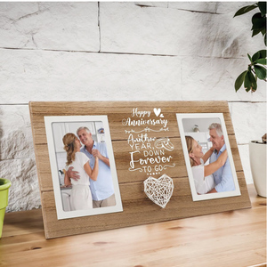 Đôi 4x6 khung hình bằng gỗ cho các cặp vợ chồng <span class=keywords><strong>25th</strong></span> & 50th món quà kỷ niệm ngày cưới thân thiện với môi - Product Image 4