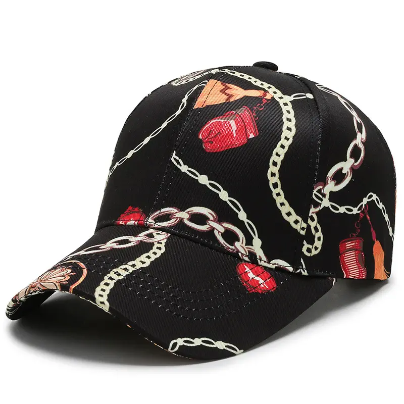 Casquette de baseball élément imprimé mode pour hommes et femmes chapeau hipster coréen fashionstreet chapeau de poker hip hop casquette de baseball en plein air