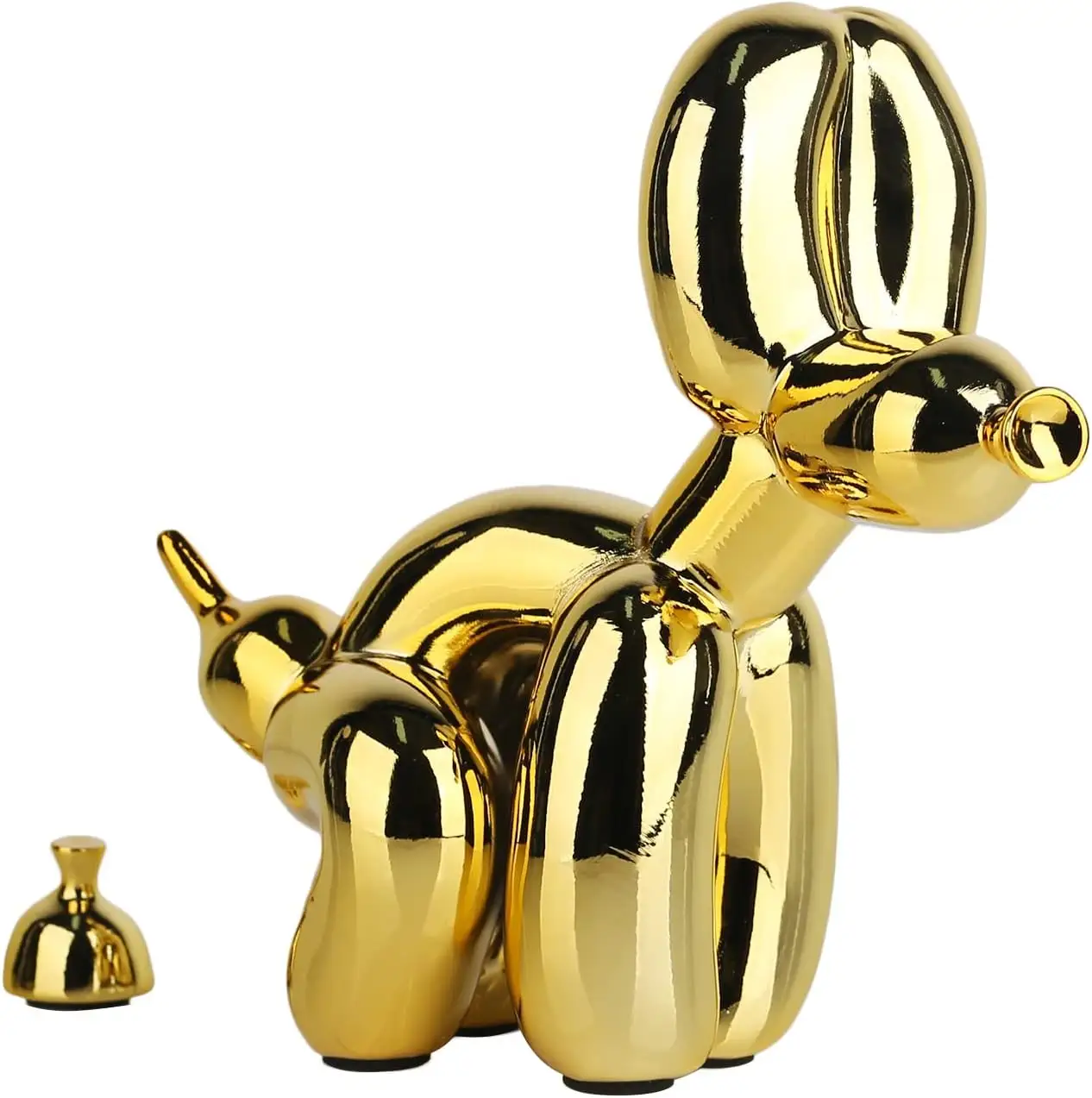 Ornamenti per cani con palloncini nordici artigianato in resina decorazioni per la casa per interni personalizzate placcatura figurine per cani con palloncini